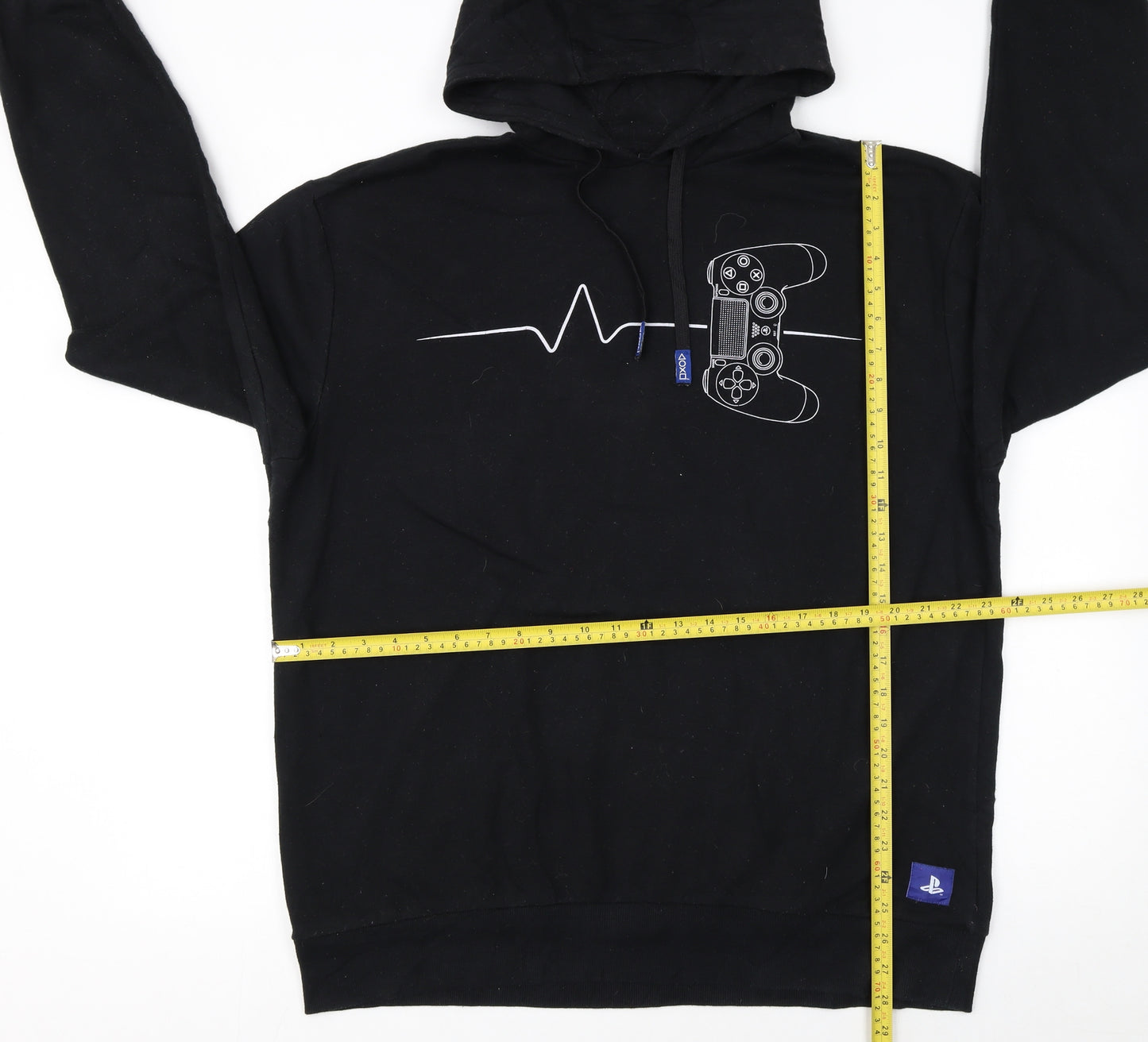 PlayStation Men’s Black Pullover Hoodie XL Graphic Gaming Fleece