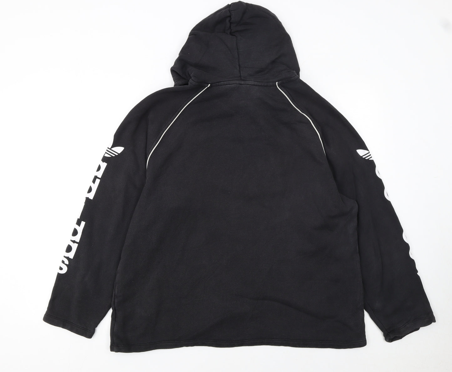 Adidas Women's Black Pullover Hoodie Size 14 with Logo Print