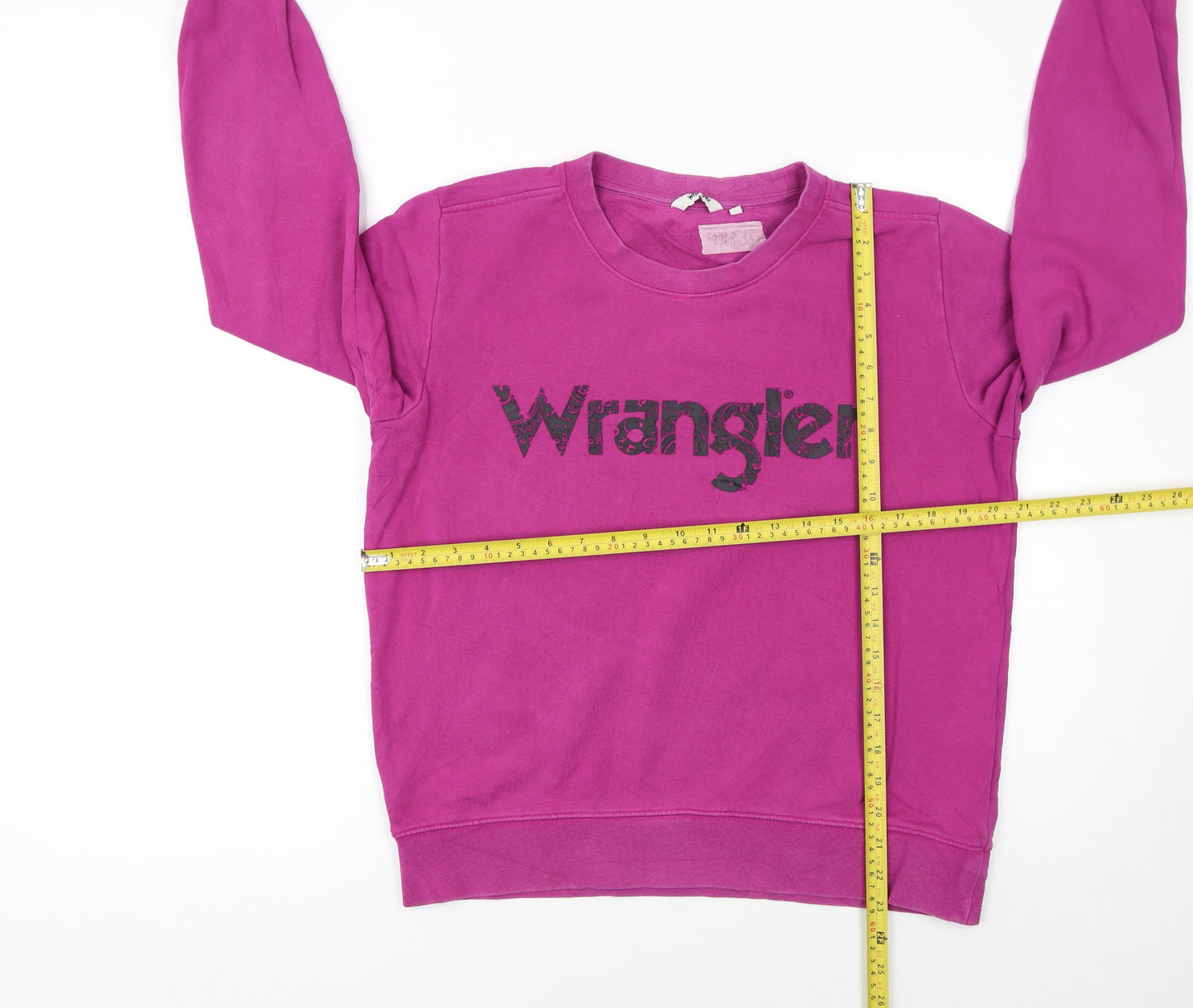 Wrangler Womens Pink Crew Neck Cotton Pullover Sweatshirt Size S