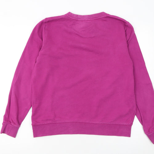 Wrangler Womens Pink Crew Neck Cotton Pullover Sweatshirt Size S