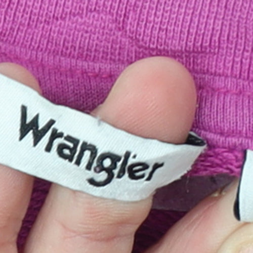 Wrangler Womens Pink Crew Neck Cotton Pullover Sweatshirt Size S