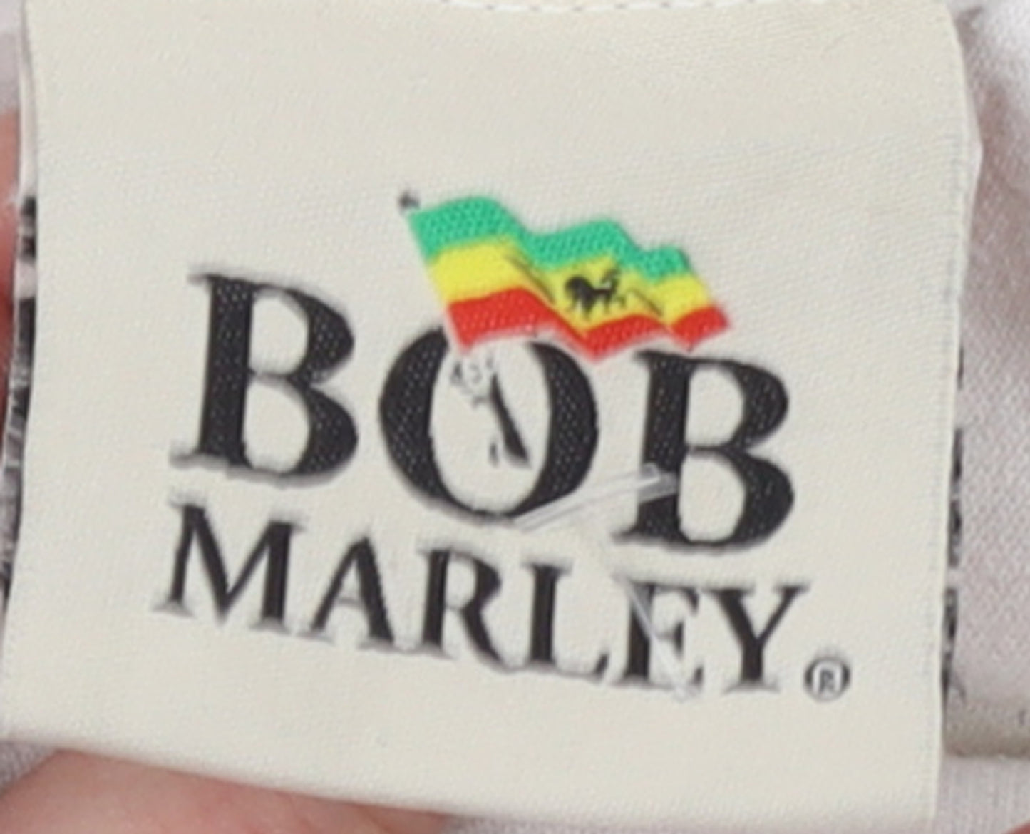 Bob Marley Men's White XL Pullover Hoodie Graphic Print Fleece