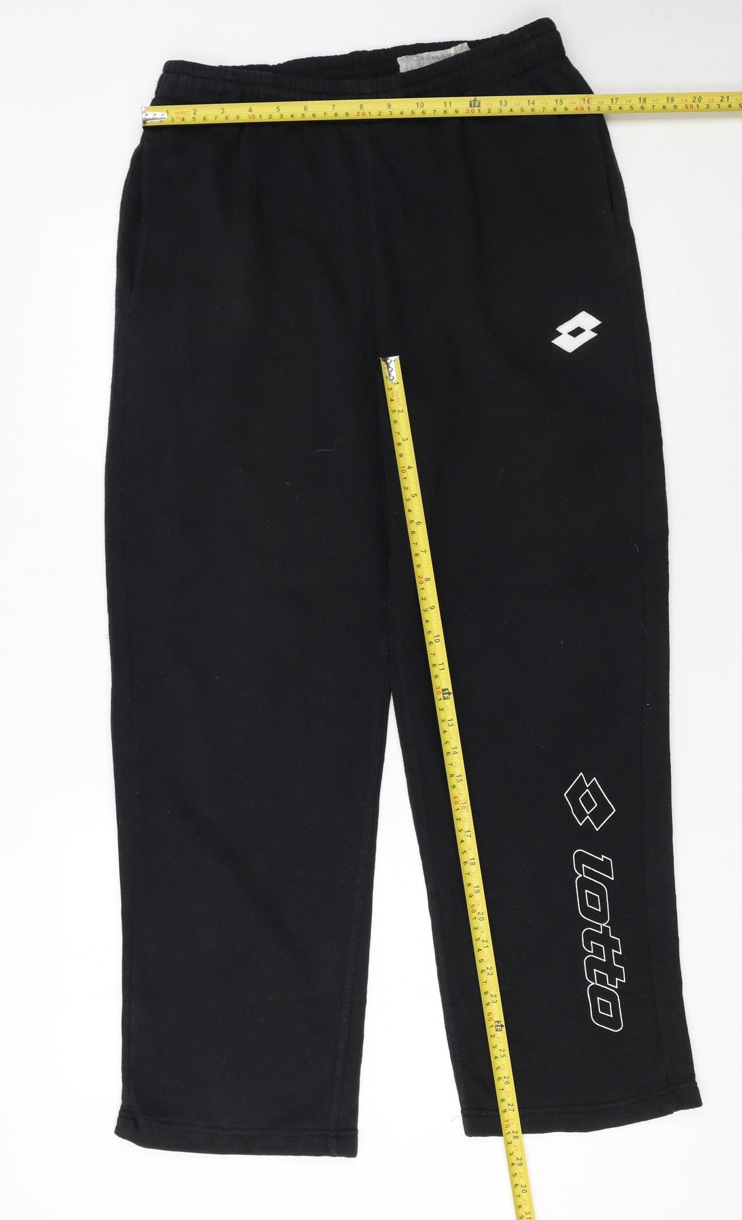 Lotto Women Black Fleece Sweatpants L Regular Fit Comfort Sportswear