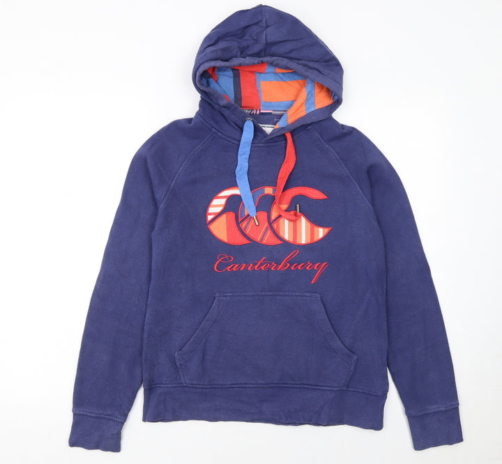 Canterbury Womens Blue Hoodie Size 10 Cotton Blend Uglies Logo Pullover