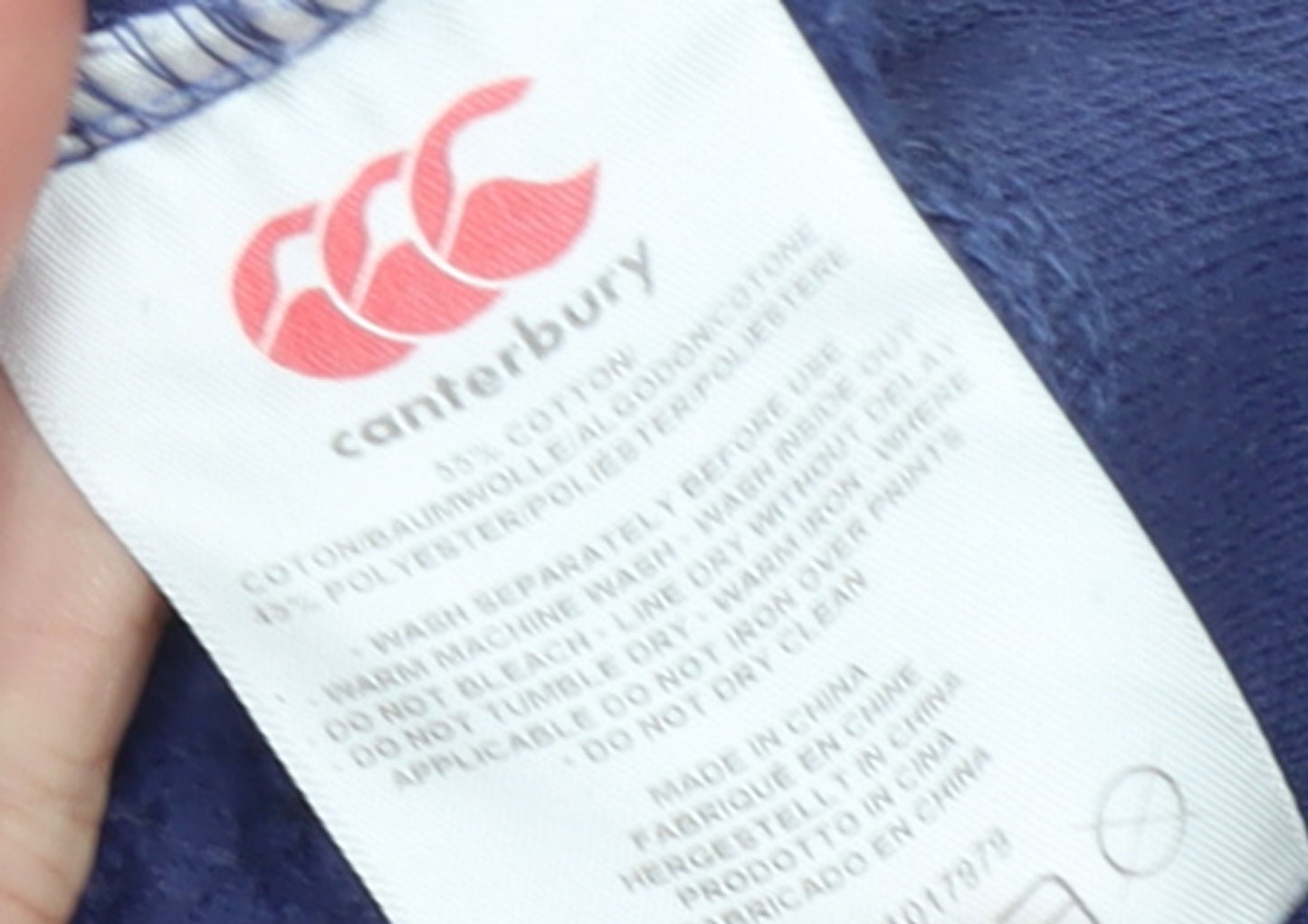 Canterbury Womens Blue Hoodie Size 10 Cotton Blend Uglies Logo Pullover
