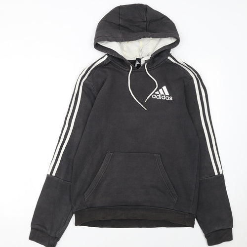 Adidas Women Black Pullover Hoodie Small Hooded Sweatshirt