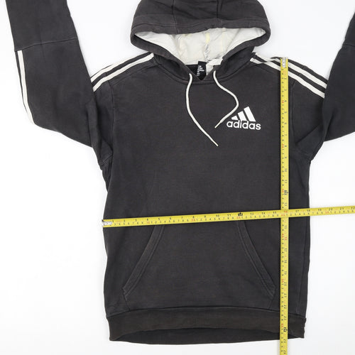 Adidas Women Black Pullover Hoodie Small Hooded Sweatshirt