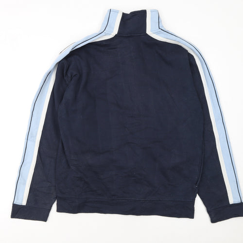Reebok Mens Blue Track Jacket L Retro Full Zip Lightweight Sportswear