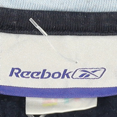 Reebok Mens Blue Track Jacket L Retro Full Zip Lightweight Sportswear