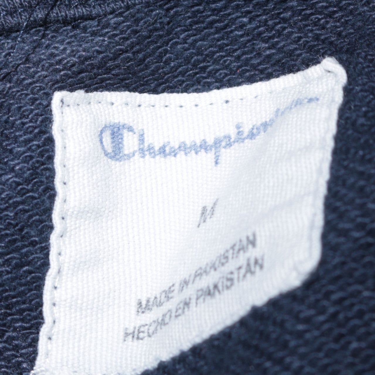 Champion Men's Blue Pullover Hoodie Medium Embroidered Logo Fleece
