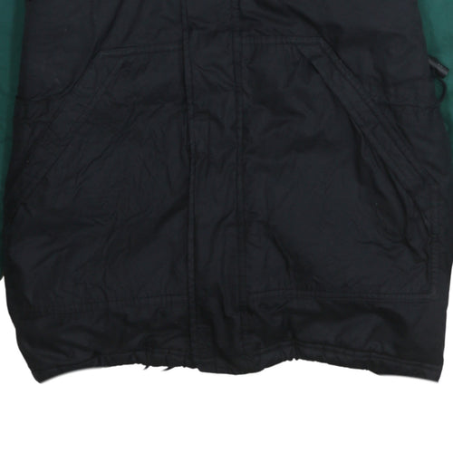 Adidas Men’s Green & Black Windbreaker Jacket L Hooded Sportswear