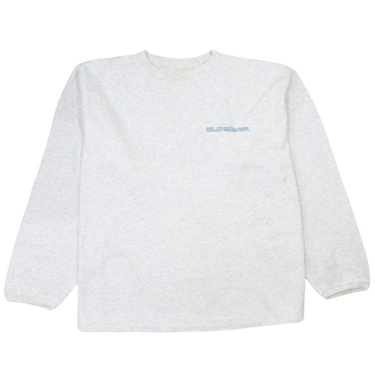 Quiksilver Men's Grey XL Pullover Crew Neck Sweatshirt Vintage Surf Style