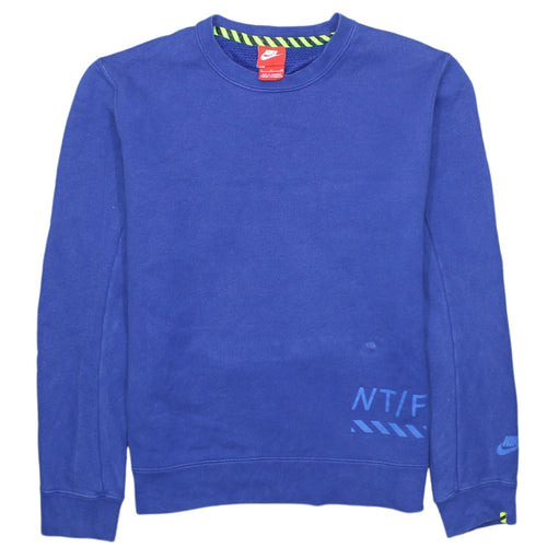 Nike Men's Blue Crew Neck Pullover Sweatshirt Size S