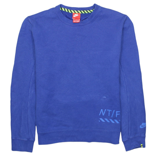 Nike Men's Blue Crew Neck Pullover Sweatshirt Size S