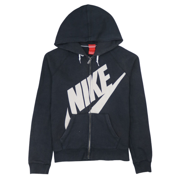 Nike Women's Black Small Full Zip Hoodie Sweatshirt with Logo