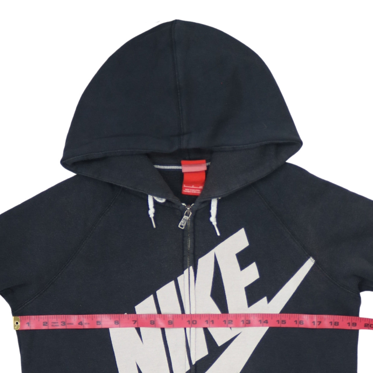 Nike Women's Black Small Full Zip Hoodie Sweatshirt with Logo