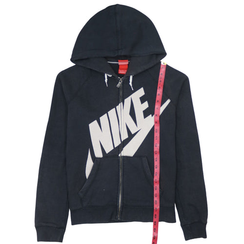 Nike Women's Black Small Full Zip Hoodie Sweatshirt with Logo
