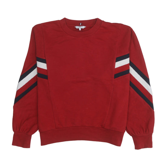 Tommy Hilfiger Women Red Crew Neck Sweatshirt Size M
