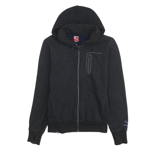 Puma Men's Black Full Zip Hoodie Size M Sports Fleece Sweatshirt
