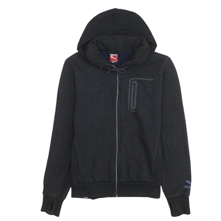 Puma Men's Black Full Zip Hoodie Size M Sports Fleece Sweatshirt