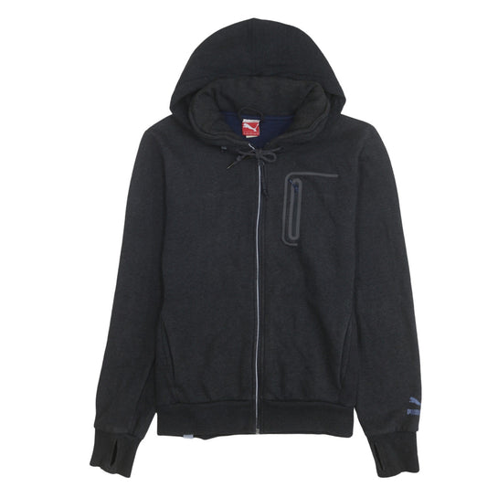Puma Men's Black Full Zip Hoodie Size M Sports Fleece Sweatshirt