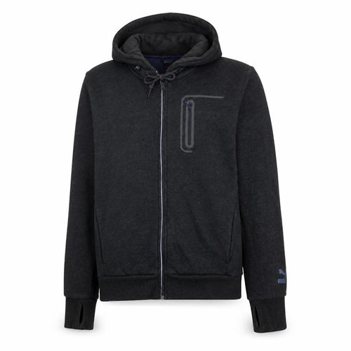 Puma Men's Black Full Zip Hoodie Size M Sports Fleece Sweatshirt