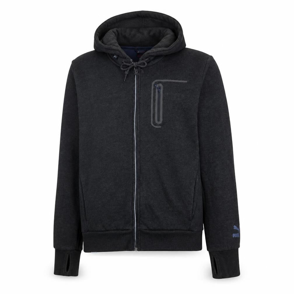 Puma Men's Black Full Zip Hoodie Size M Sports Fleece Sweatshirt