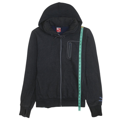 Puma Men's Black Full Zip Hoodie Size M Sports Fleece Sweatshirt