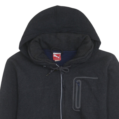 Puma Men's Black Full Zip Hoodie Size M Sports Fleece Sweatshirt