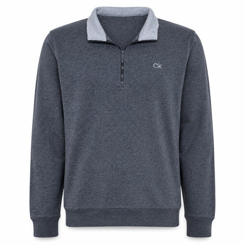 Calvin Klein Men’s Grey 1/4 Zip Golf Sweatshirt XL Regular Fit