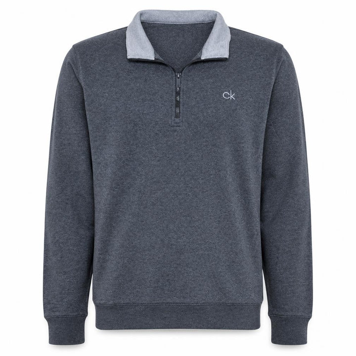 Calvin Klein Men’s Grey 1/4 Zip Golf Sweatshirt XL Regular Fit