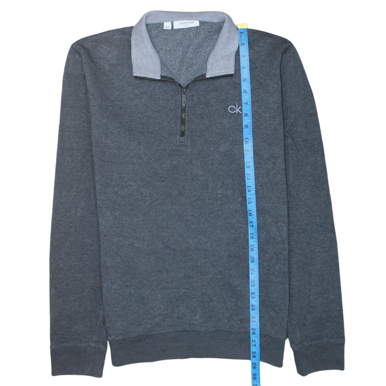 Calvin Klein Men’s Grey 1/4 Zip Golf Sweatshirt XL Regular Fit