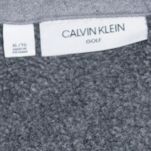 Calvin Klein Men’s Grey 1/4 Zip Golf Sweatshirt XL Regular Fit