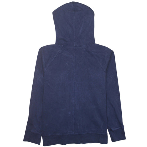 GAP Women Navy Blue Full Zip Hoodie L Cotton Blend Casual