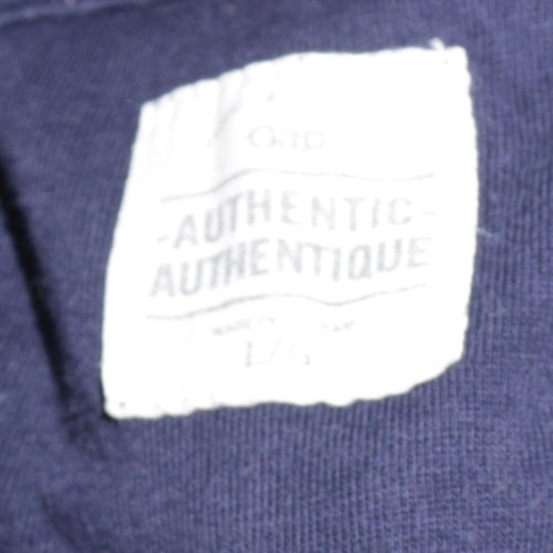 GAP Women Navy Blue Full Zip Hoodie L Cotton Blend Casual