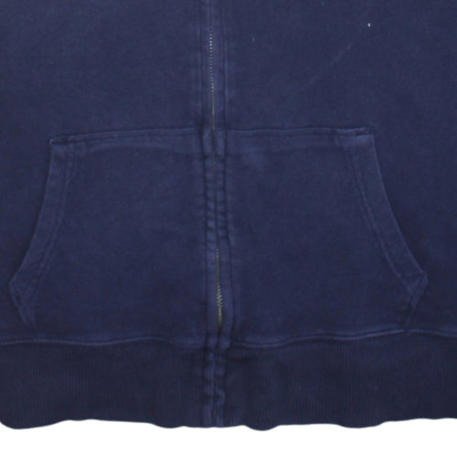GAP Women Navy Blue Full Zip Hoodie L Cotton Blend Casual