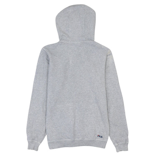 Fila Men's Grey Pullover Hoodie XS Logo Graphic Cotton Blend