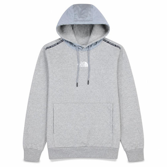 Front view of The North Face Men's Grey Pullover Hoodie, size S