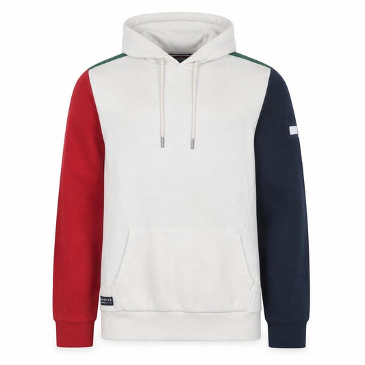 Front view of Tommy Hilfiger Men's Multicoloured Classic Pullover Hoodie, size S