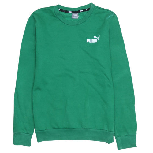 Puma Mens Green Crew Neck Pullover Sweatshirt XS