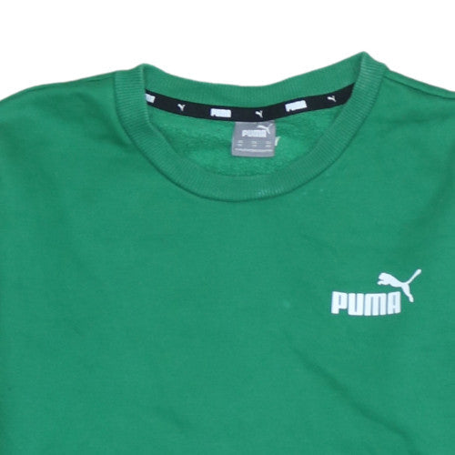 Puma Mens Green Crew Neck Pullover Sweatshirt XS