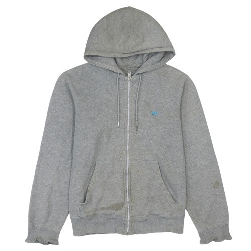 Nike Men's Grey Full Zip Hoodie M Sportswear Fleece Sweatshirt