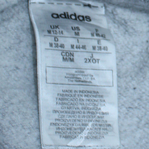 Adidas Womens Grey Crew Neck Sweatshirt UK 12-14 Casual Pullover