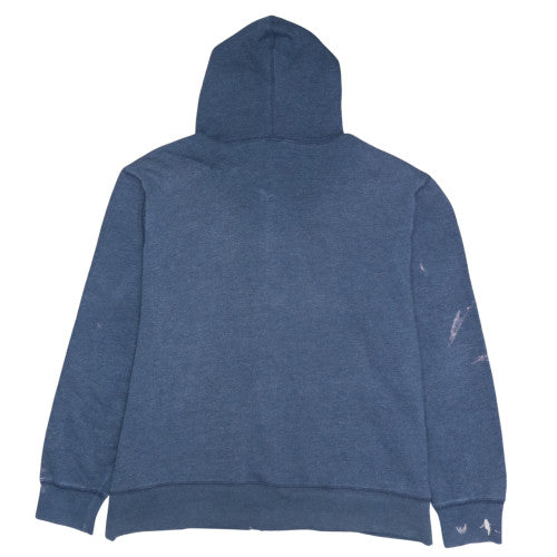 GAP Mens Blue Full Zip Hoodie XL Fleece Patriotic Logo Sweatshirt