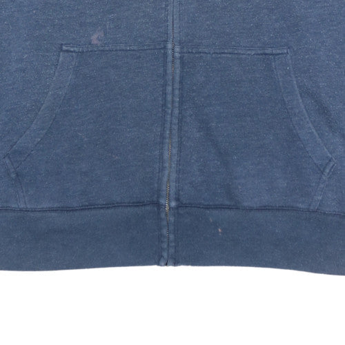 GAP Mens Blue Full Zip Hoodie XL Fleece Patriotic Logo Sweatshirt