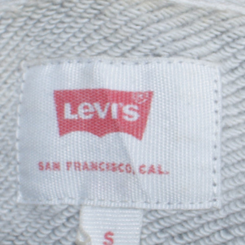 Levi's Men's Grey Full Zip Hoodie Small Classic Fleece Sweatshirt