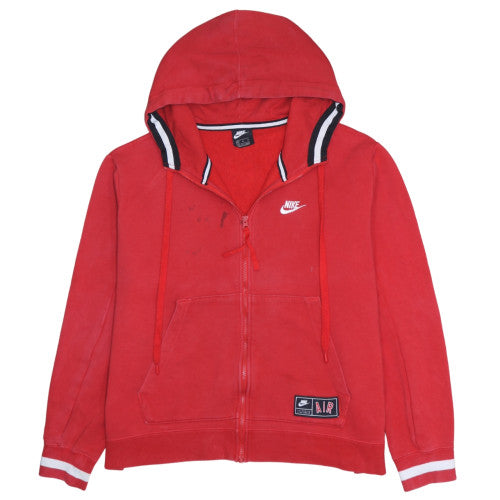 Nike Air Men's Red Full Zip Hoodie XL Cotton Blend Sportswear
