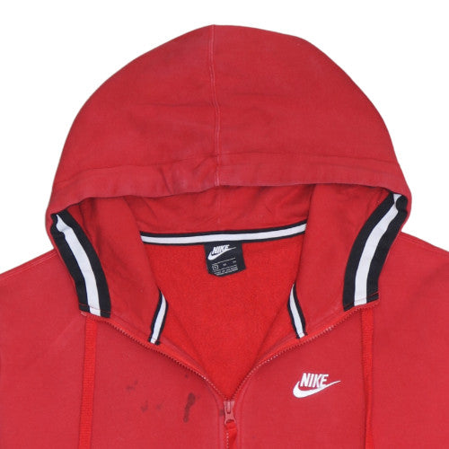 Nike Air Men's Red Full Zip Hoodie XL Cotton Blend Sportswear