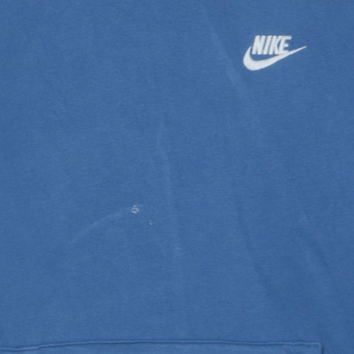 Nike Men's Blue Pullover Hoodie Small Regular Fit Fleece Sportswear