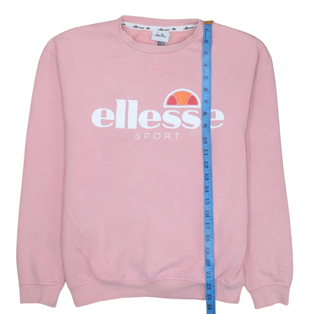 Ellesse Womens Pink Crew Neck Pullover Sweatshirt UK 10